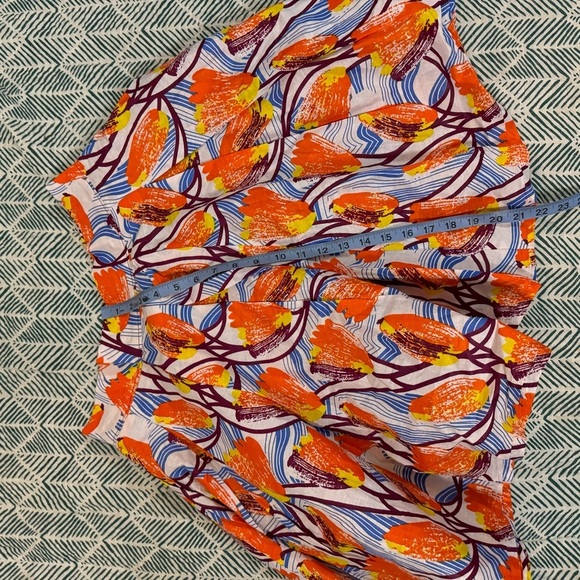 Francis + Benedict handmade African cotton block print floral mini skirt s NWT - Picture 8 of 8